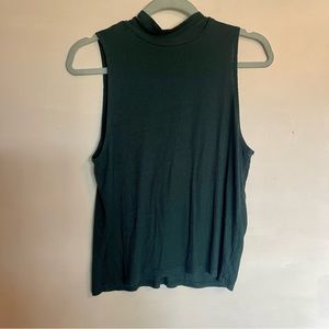 American Eagle Mock Neck Ribbed Tank